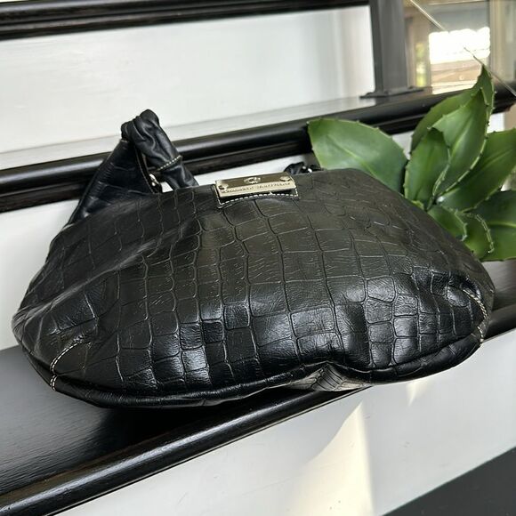 Carmen Steffens leather crocodile embossed hobo shoulder handbag purse like new - Picture 9 of 10